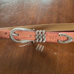 Brighton Pink Faux Snakeskin Belt